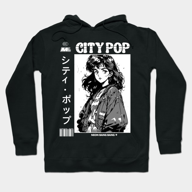 City Pop | シティ・ポップ Hoodie by Neon Bang Bang